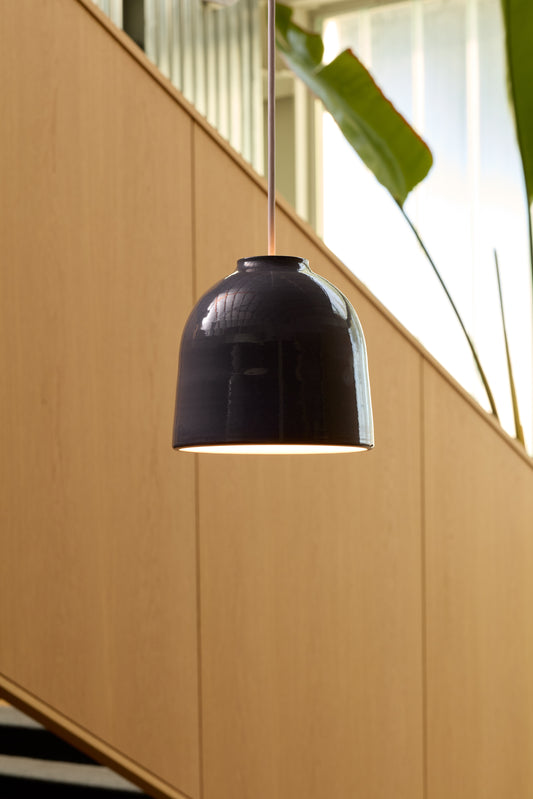 BEZIER BOLD pendant lamp handcrafted clay.