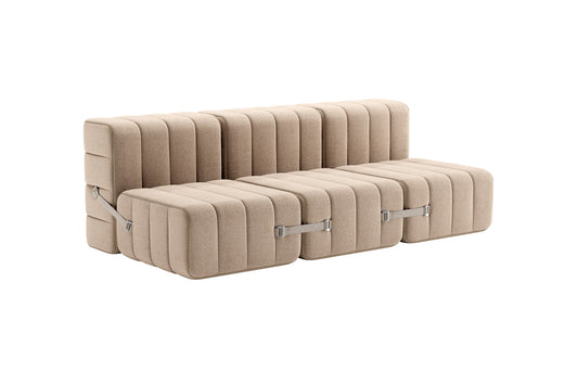 CURT Sofá de 3 Lugares em lã 100% reciclada