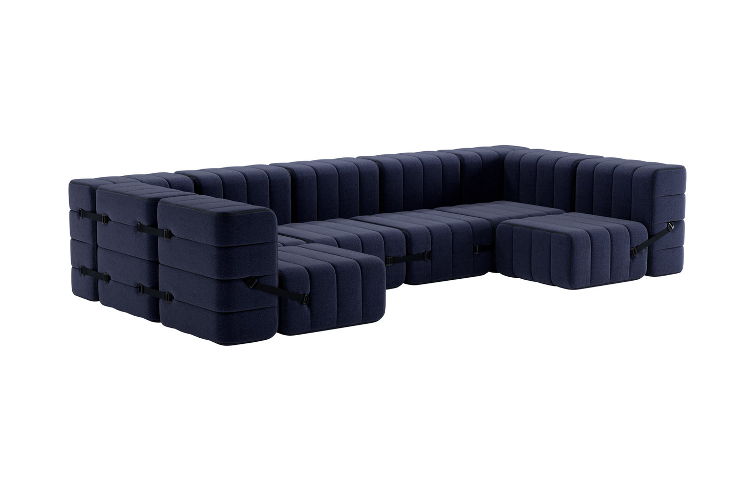 CURT Sofa in 100% recycled wool. 6-seat modular system