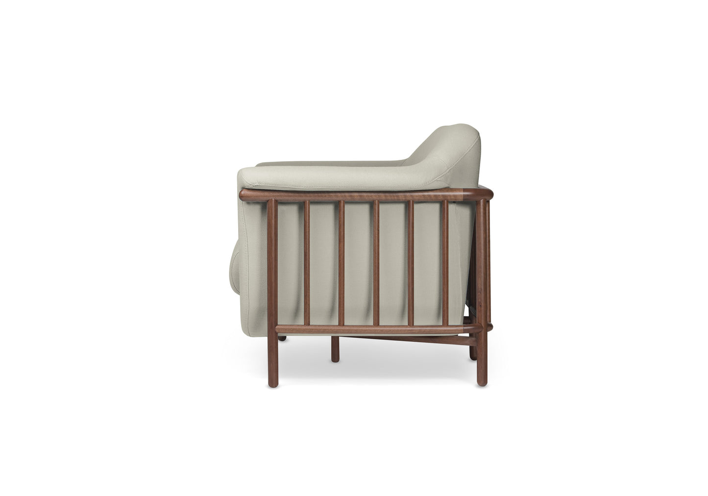 VALENTINE Obika eco leather sofa + Walnut wood