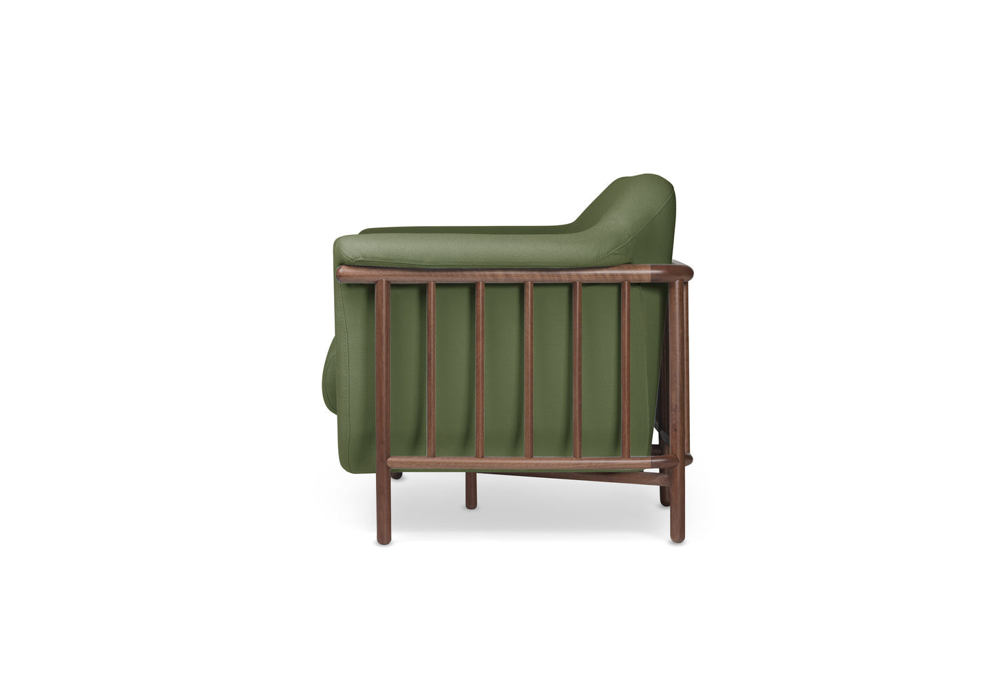 VALENTINE Obika eco leather sofa + Walnut wood