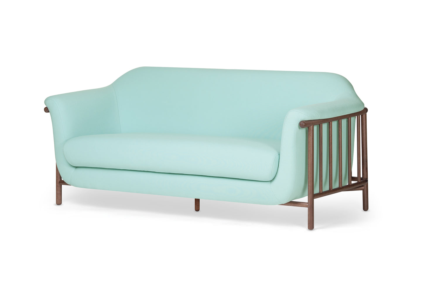 VALENTINE Obika eco leather sofa + Walnut wood