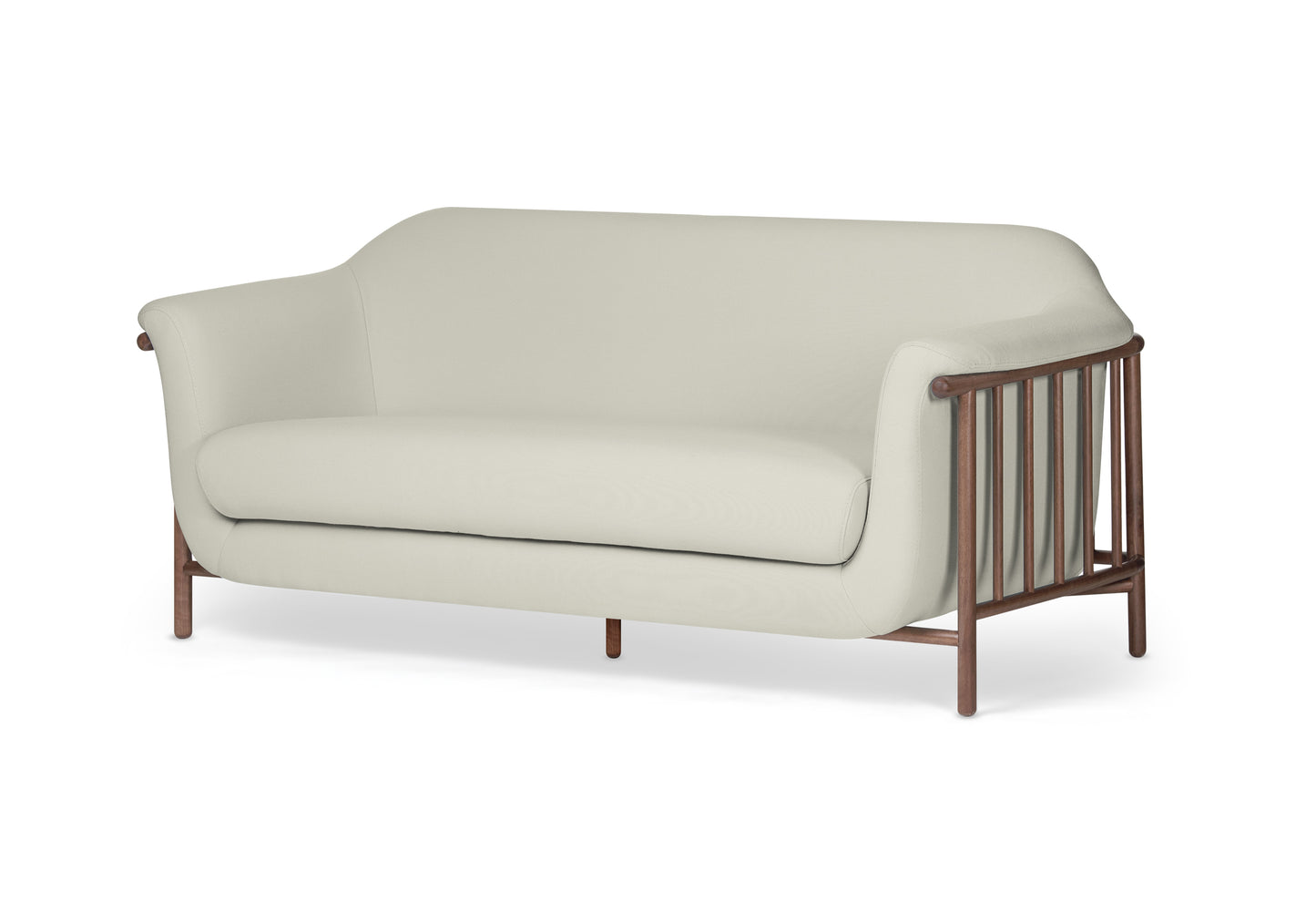 VALENTINE Obika eco leather sofa + Walnut wood