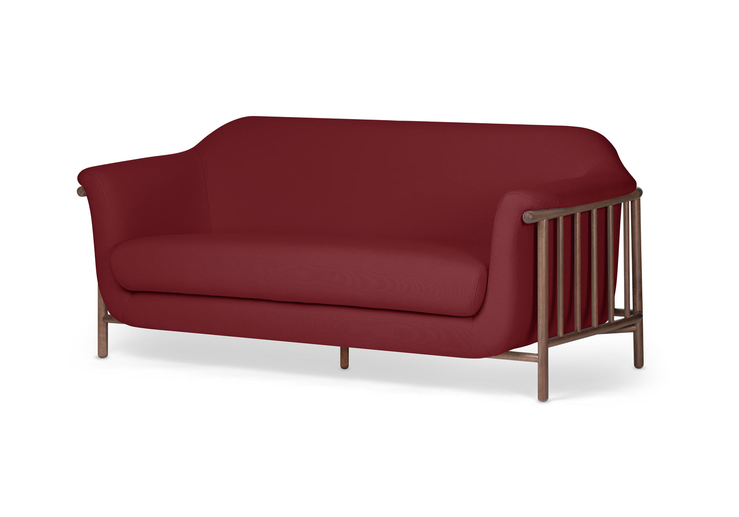 VALENTINE Obika eco leather sofa + Walnut wood