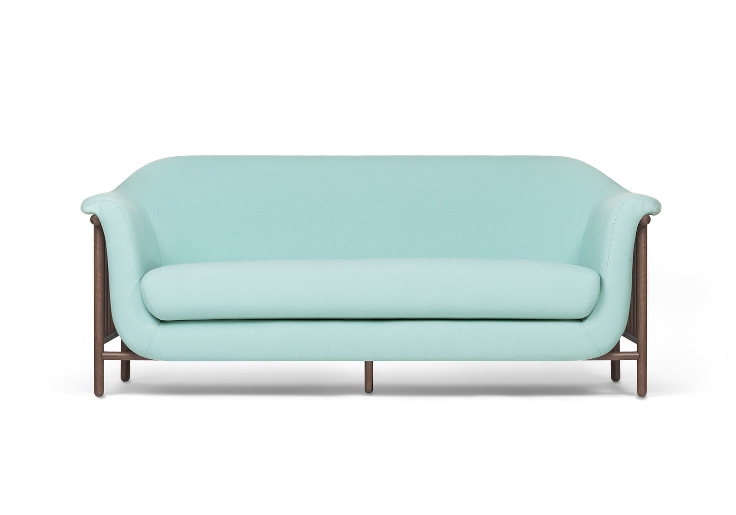 VALENTINE Obika eco leather sofa + Walnut wood