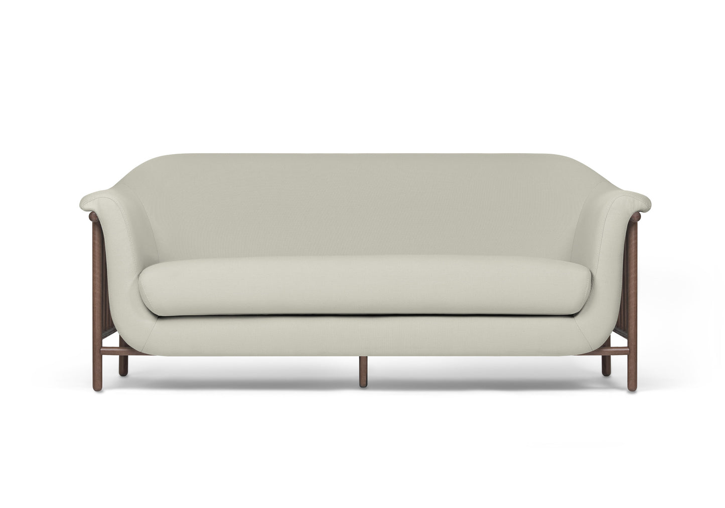VALENTINE Obika eco leather sofa + Walnut wood