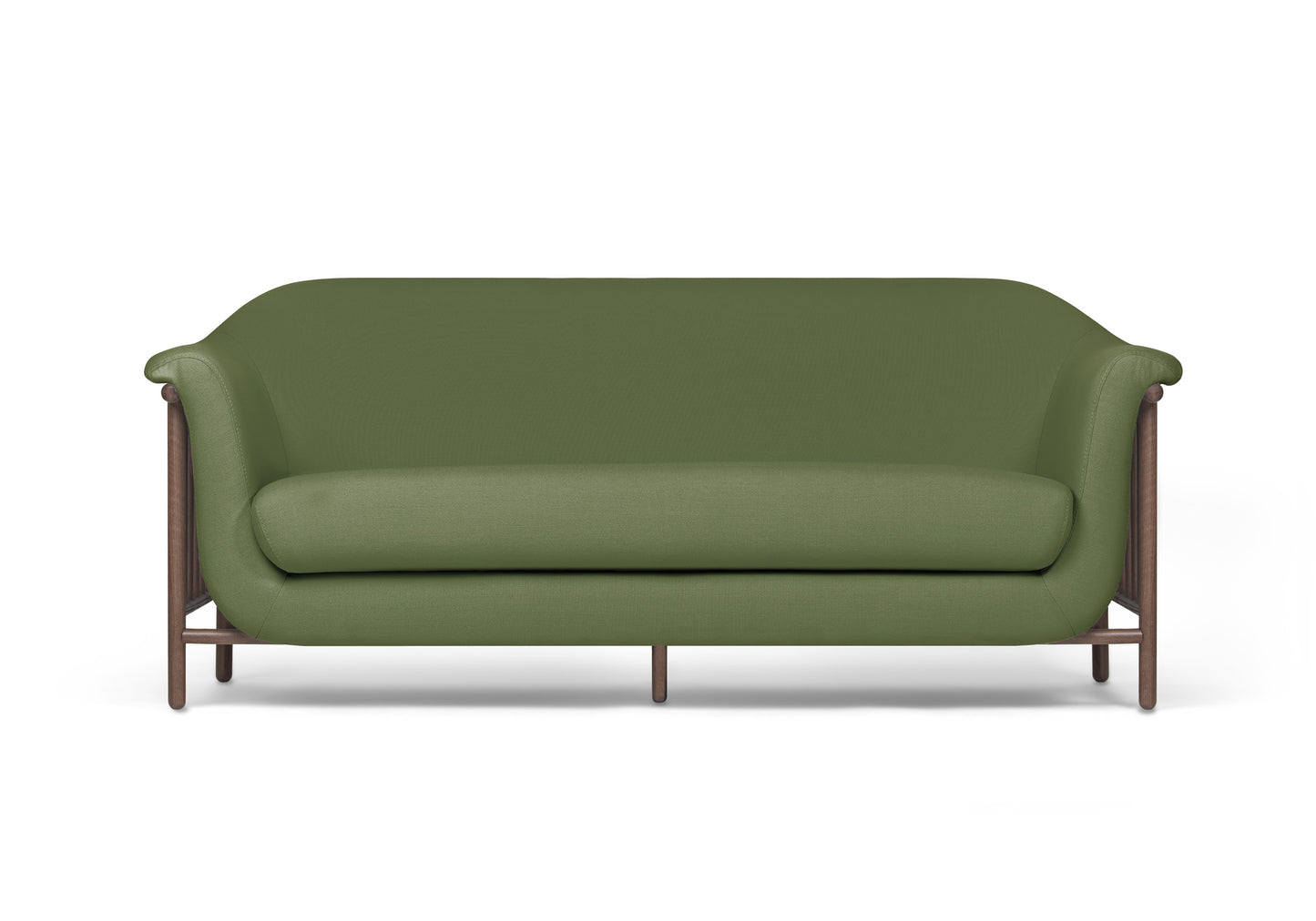 VALENTINE Obika eco leather sofa + Walnut wood