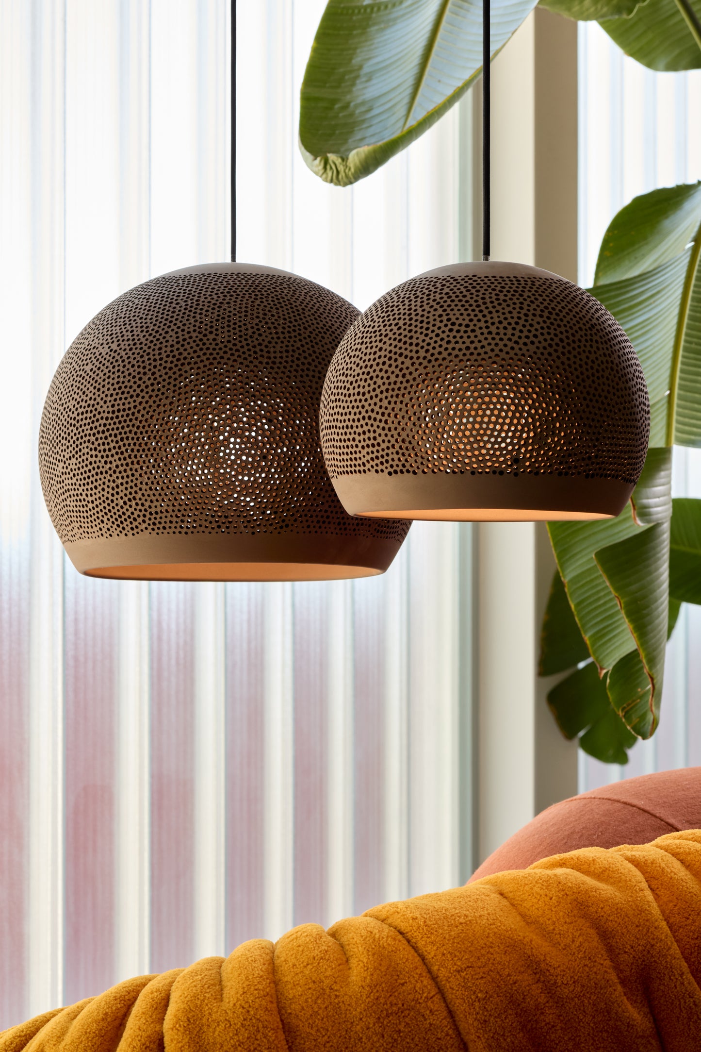 Candeeiro Suspenso SpongeUP 40 em Barro Feito á mão