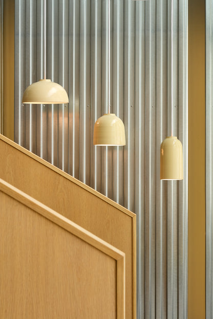 BEZIER BOLD pendant lamp handcrafted clay.