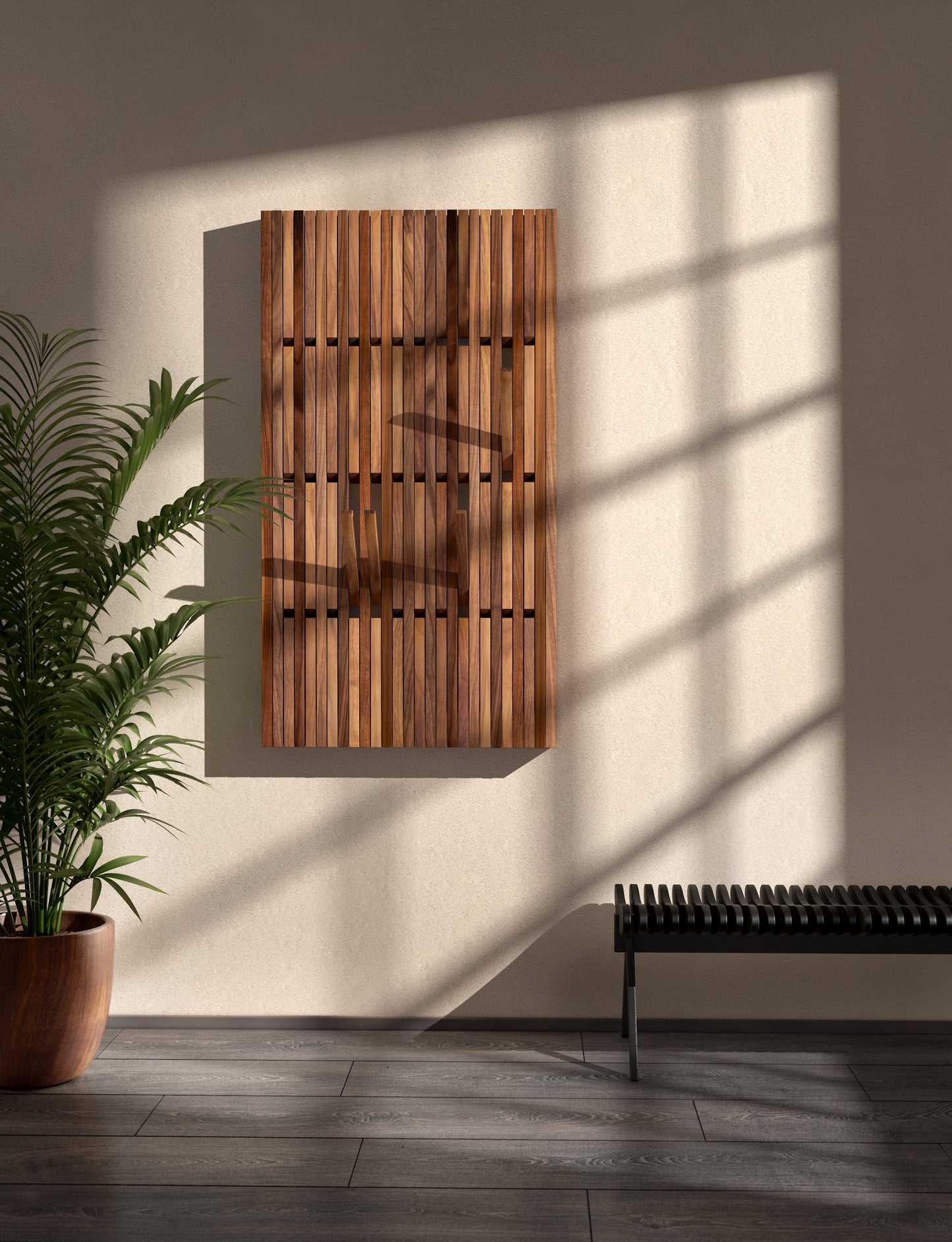 Piano-shaped wooden wall hanger (FSC certified)