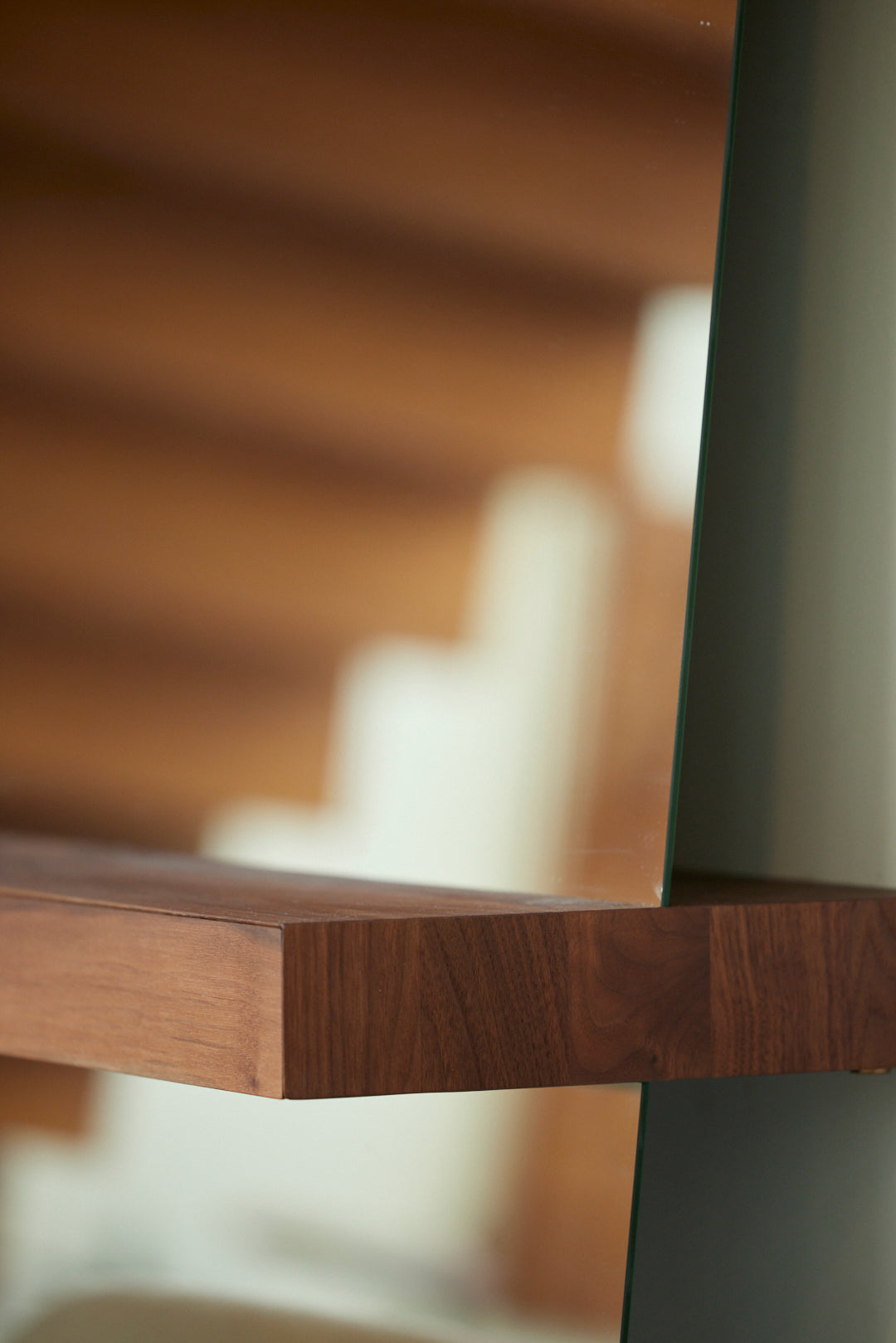 Rectangular Guillotine Mirror with Drawer in FSC® Certified Wood