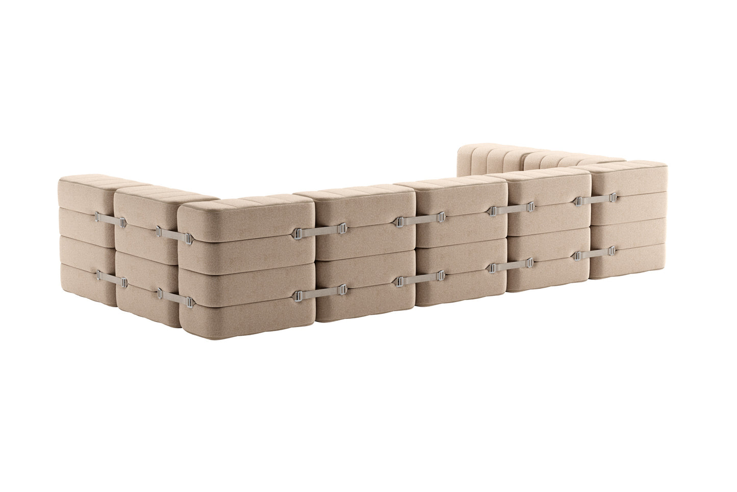 CURT Sofa in 100% recycled wool. 6-seat modular system
