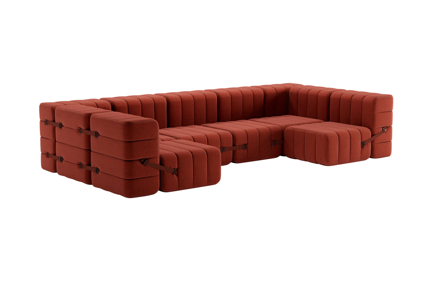 CURT Sofa in 100% recycled wool. 6-seat modular system