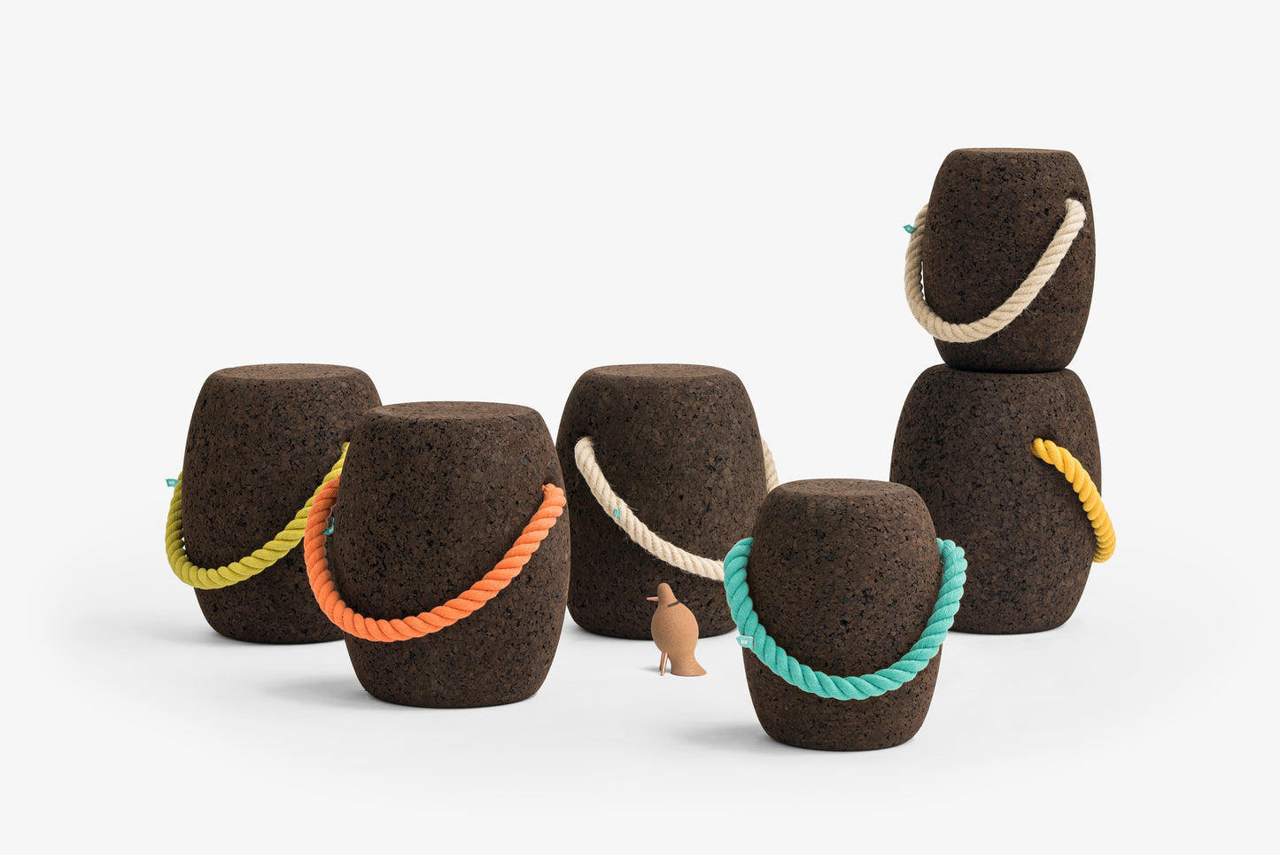 PIPO Big Pouf / Side Table in FSC certified cork