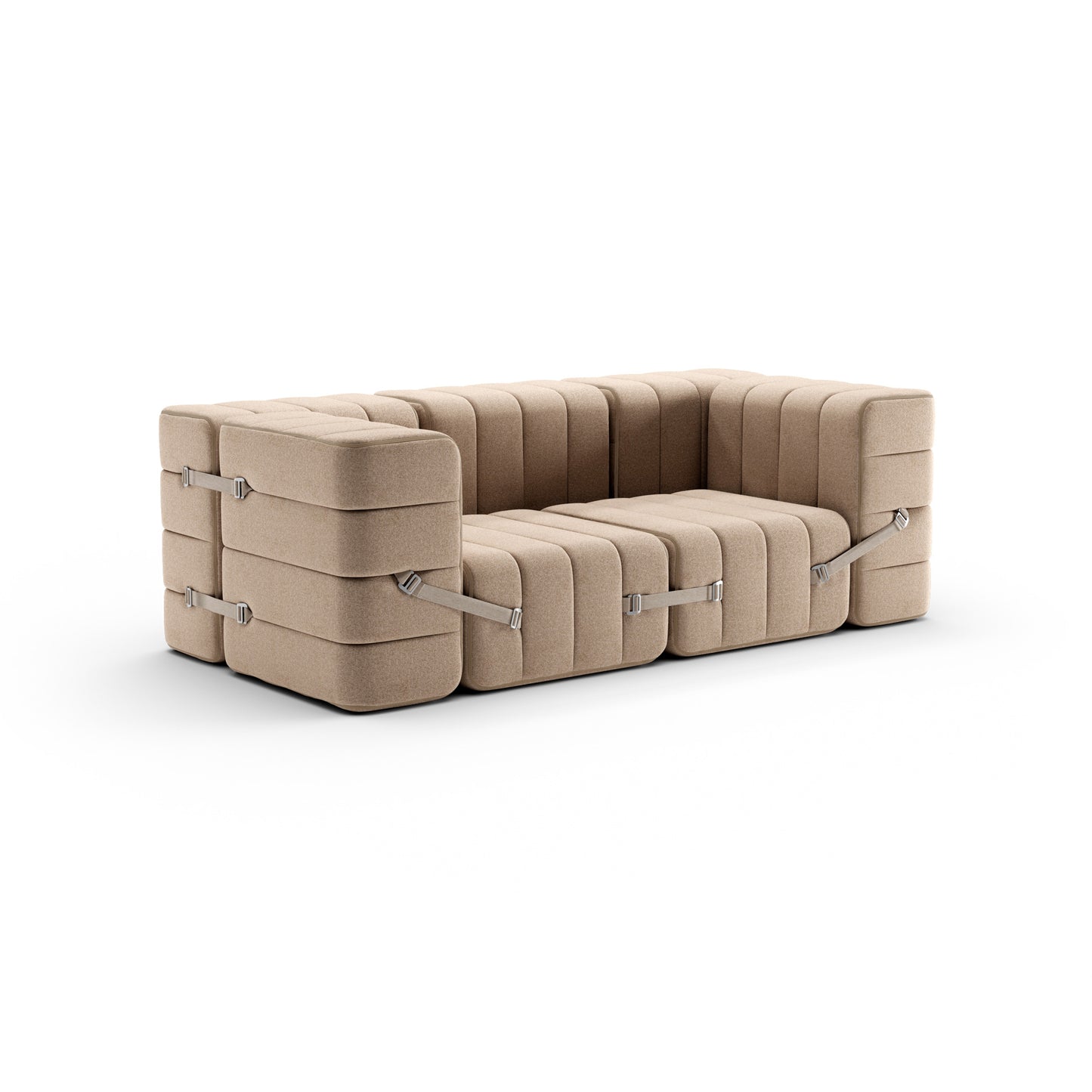 CURT 2 Seater Sofa in 100% recycled wool, modular system.