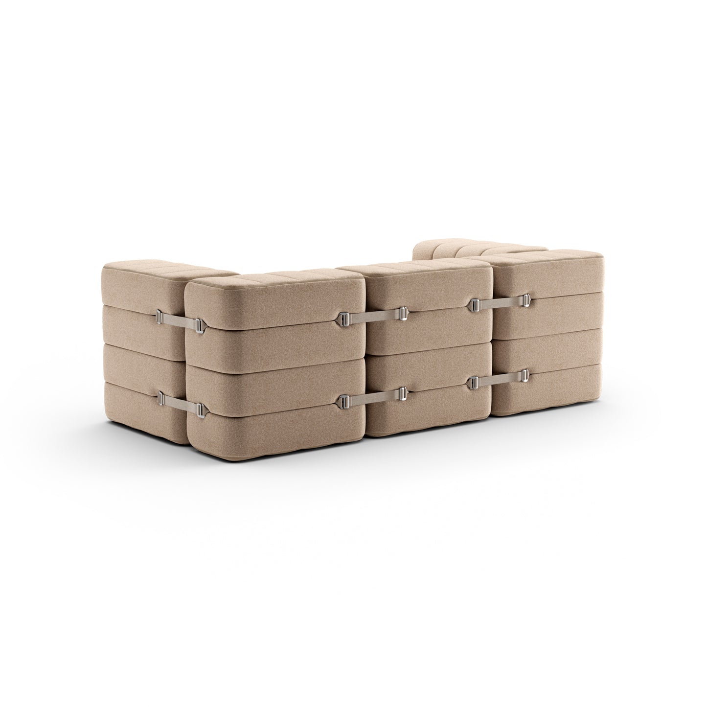 CURT 2 Seater Sofa in 100% recycled wool, modular system.